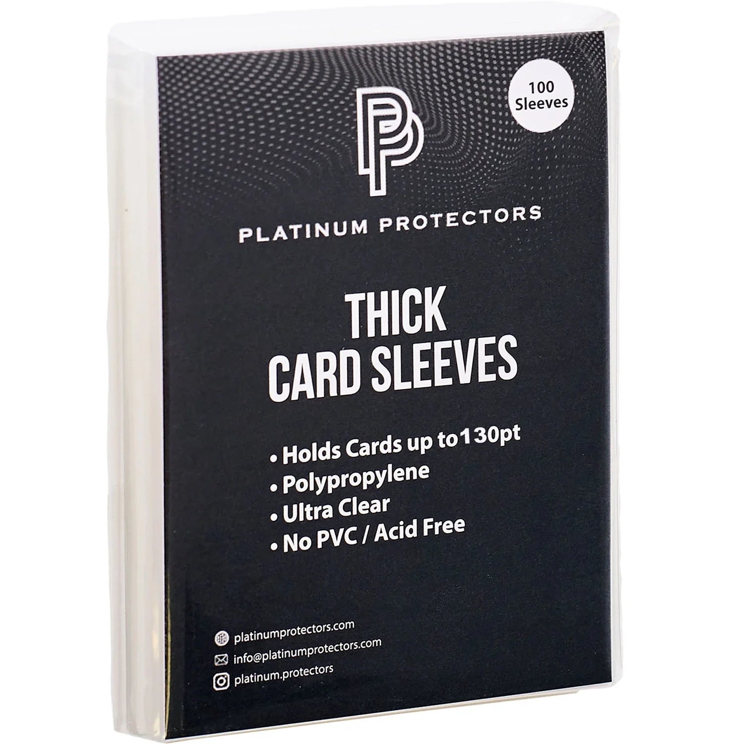 130pt Thick Penny Sleeves — For Jersey & Patch Cards (100-Pack)