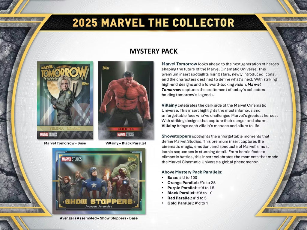 2025 Topps Marvel The Collector Hobby Trading Cards
