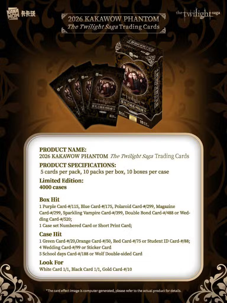 2026 Kakawow Phantom The Twilight Saga Hobby Trading Cards