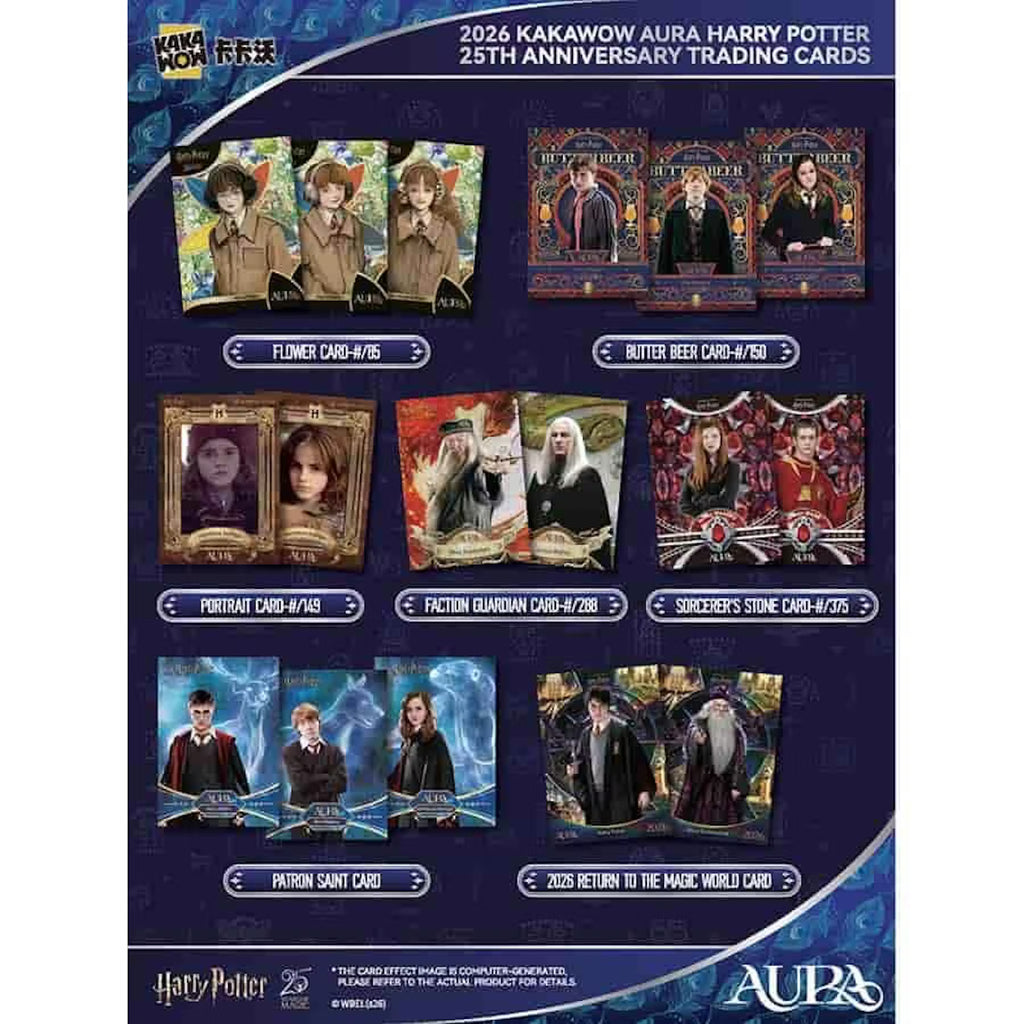 2026 Kakawow Aura Harry Potter 25th Anniversary Hobby Trading Cards