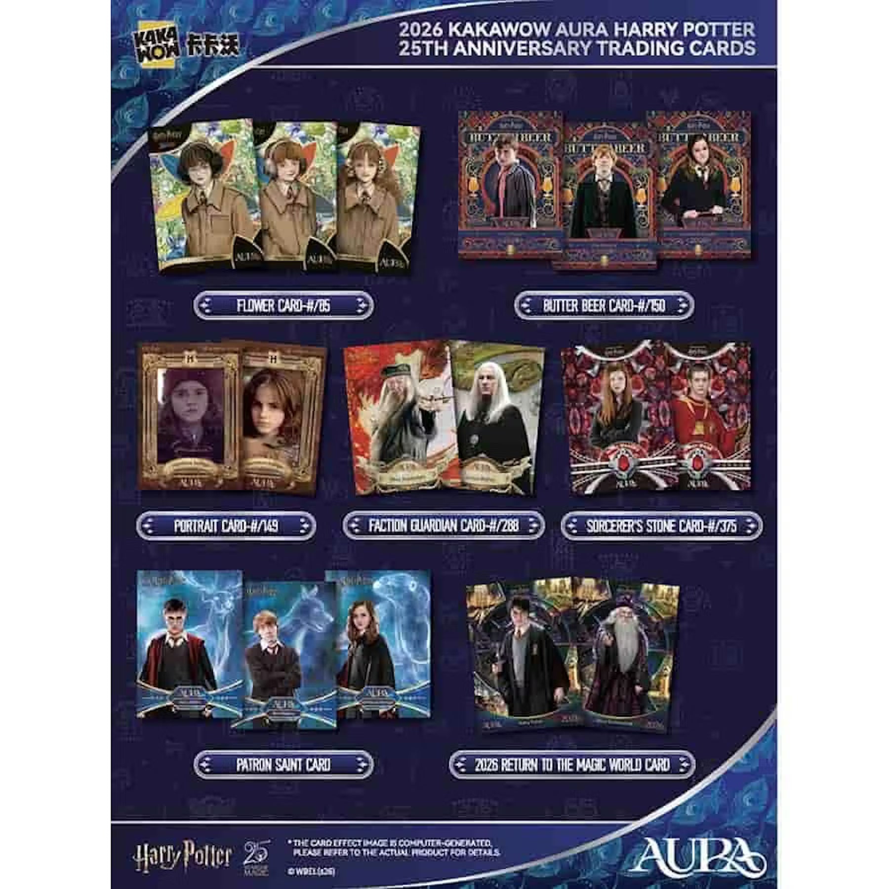 2026 Kakawow Aura Harry Potter 25th Anniversary Hobby Trading Cards