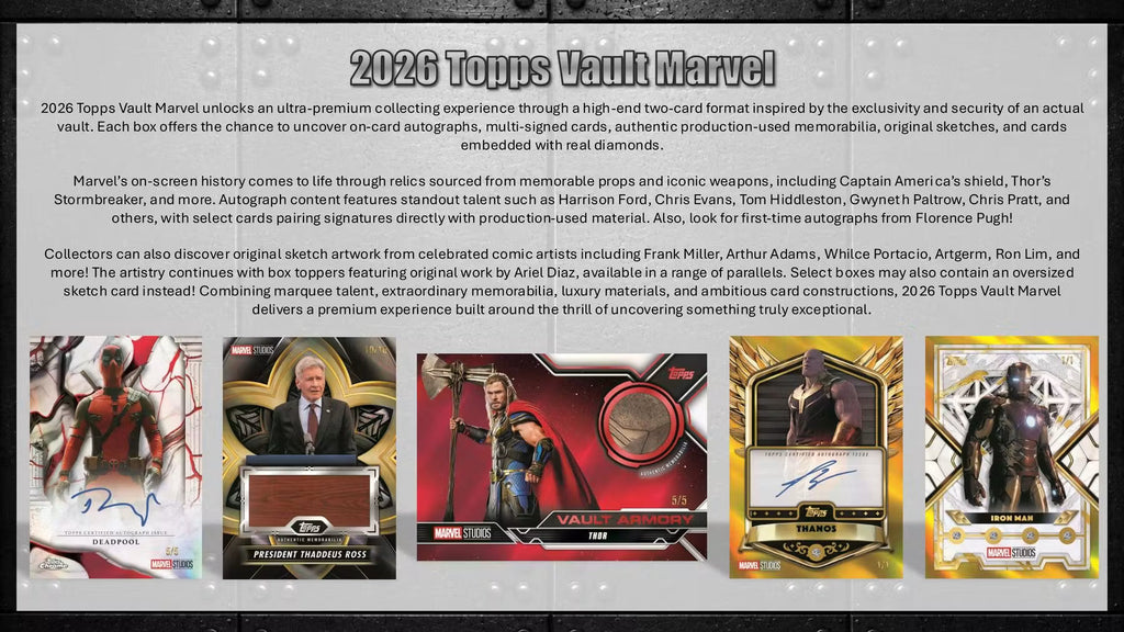 2026 Topps Vault Marvel Hobby Trading Cards LV