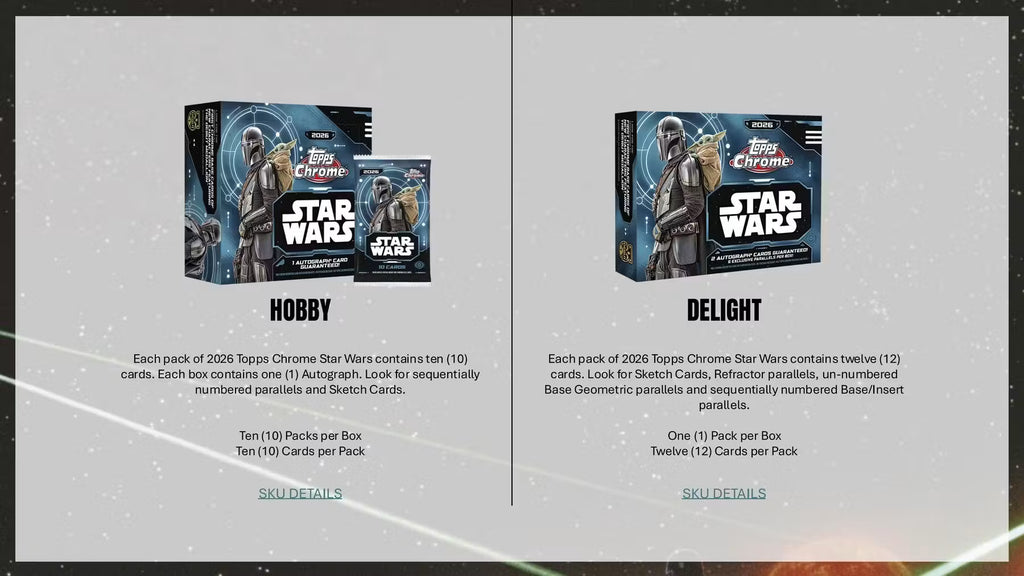 2026 Topps Chrome Star Wars Hobby Trading Cards LV