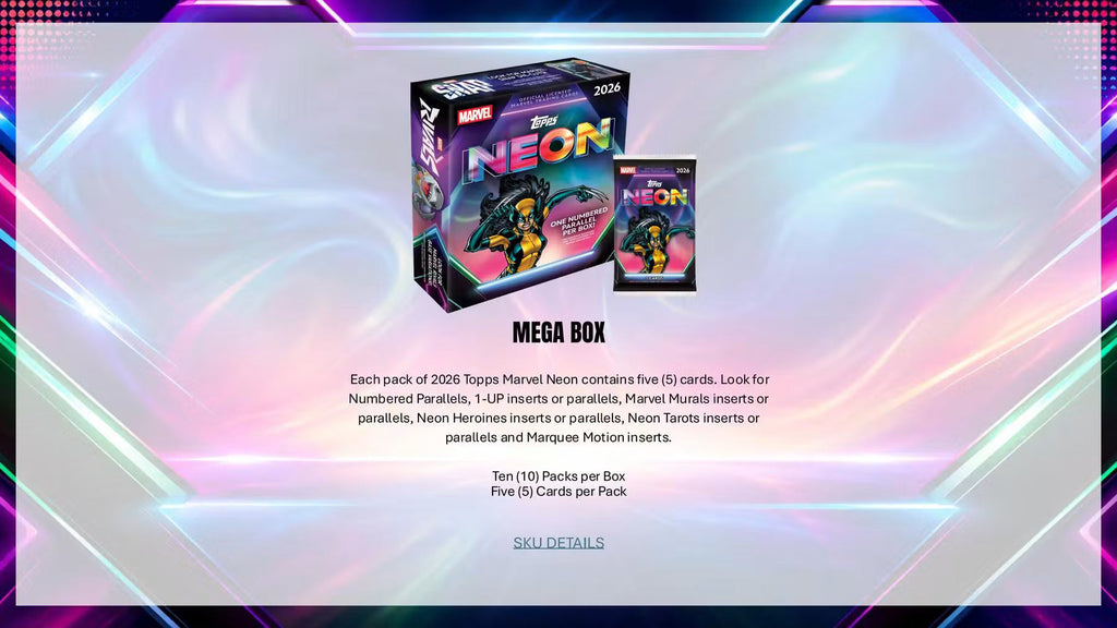 2026 Topps Marvel Neon Mega Trading Cards LV