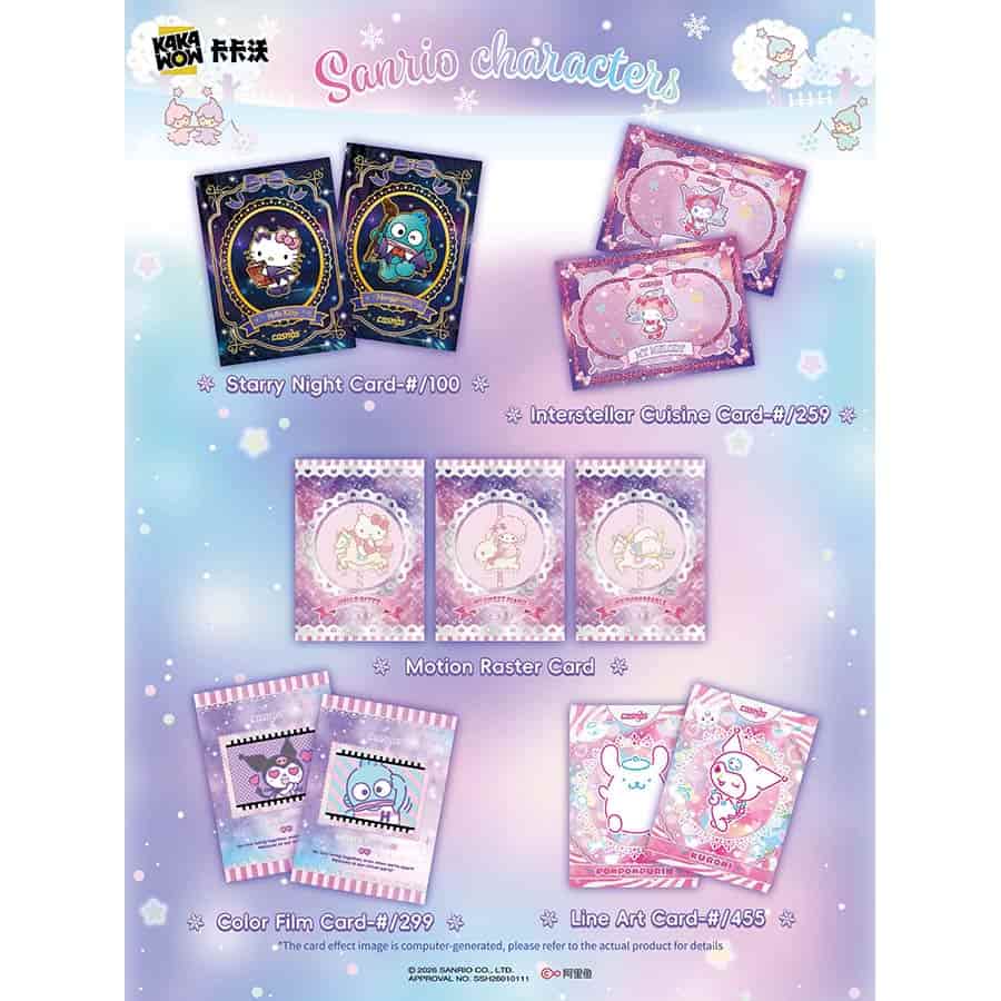 2026 Kakawow Cosmos Sanrio Trading Cards