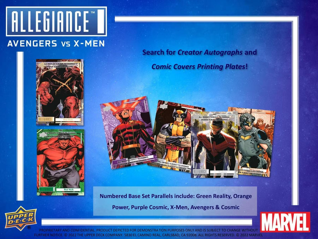 2023 Upper Deck Marvel Allegiance: Avengers VS X-Men Hobby Trading Cards