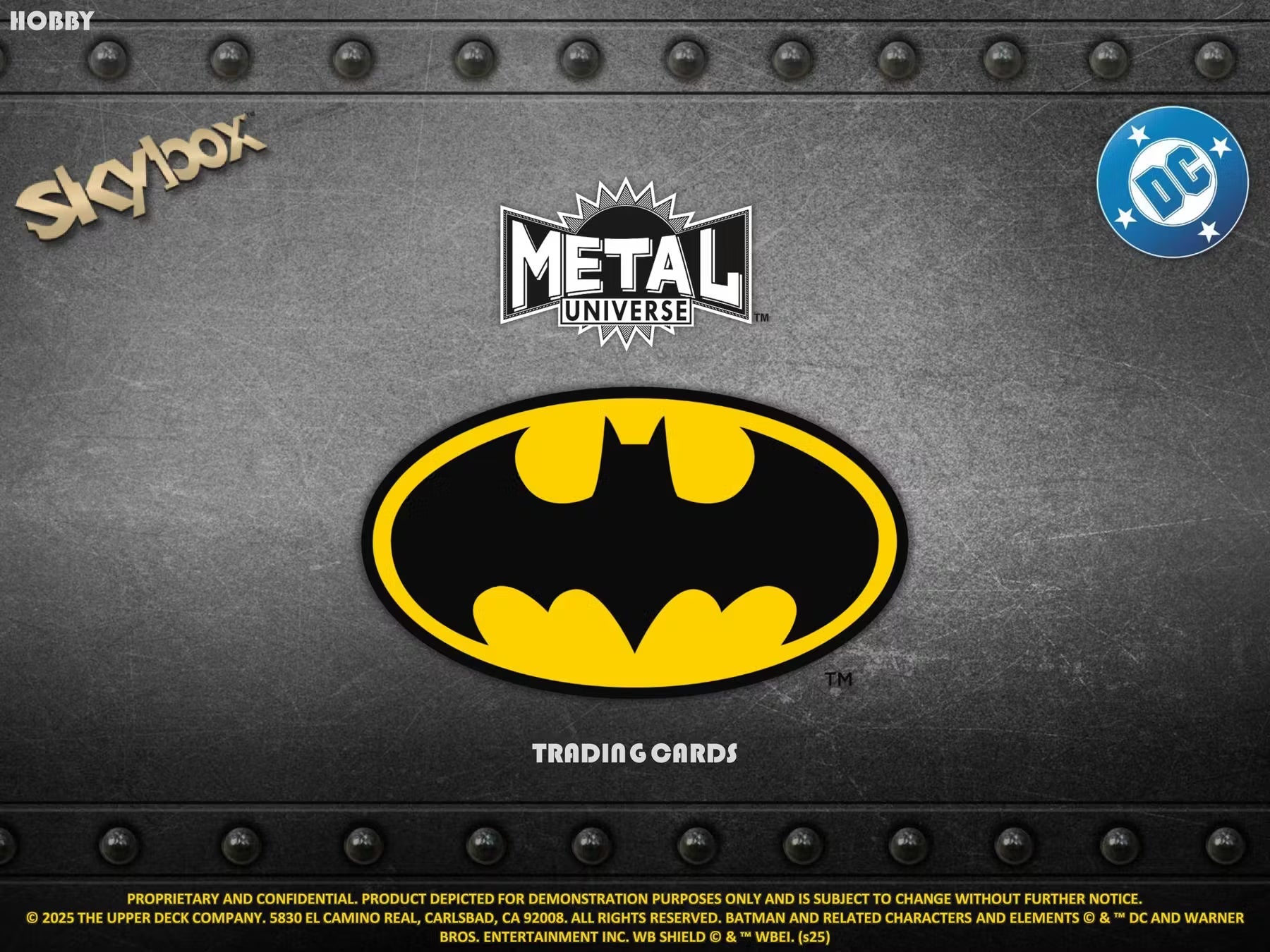 2025 Upper Deck Batman Skybox Metal Universe Hobby Trading Cards