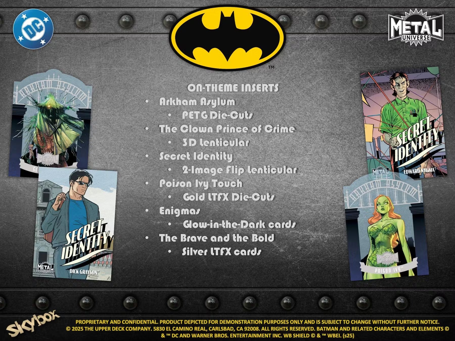 2025 Upper Deck Batman Skybox Metal Universe Hobby Trading Cards