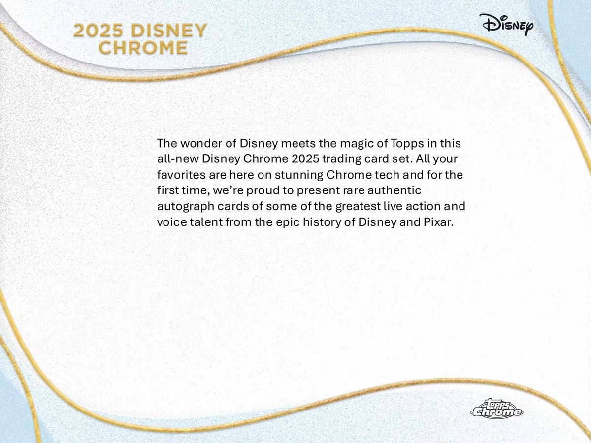 2025 Topps Chrome Disney Blaster Trading Cards