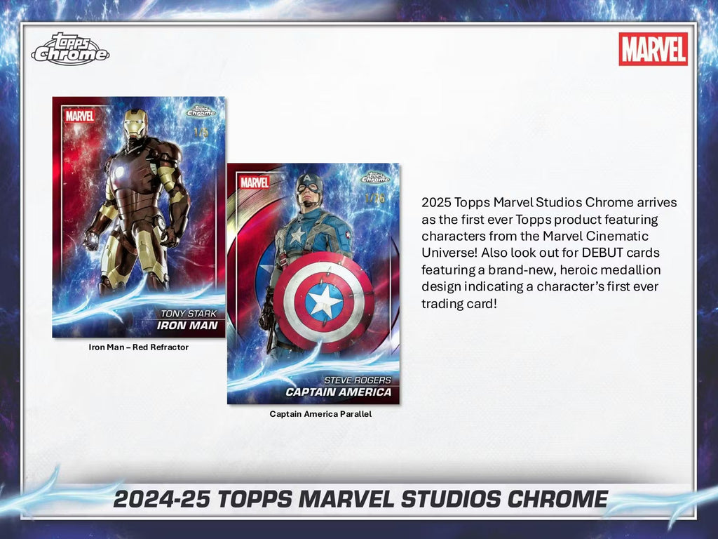 2025 Topps Chrome Marvel Studios Blaster Trading Cards LV