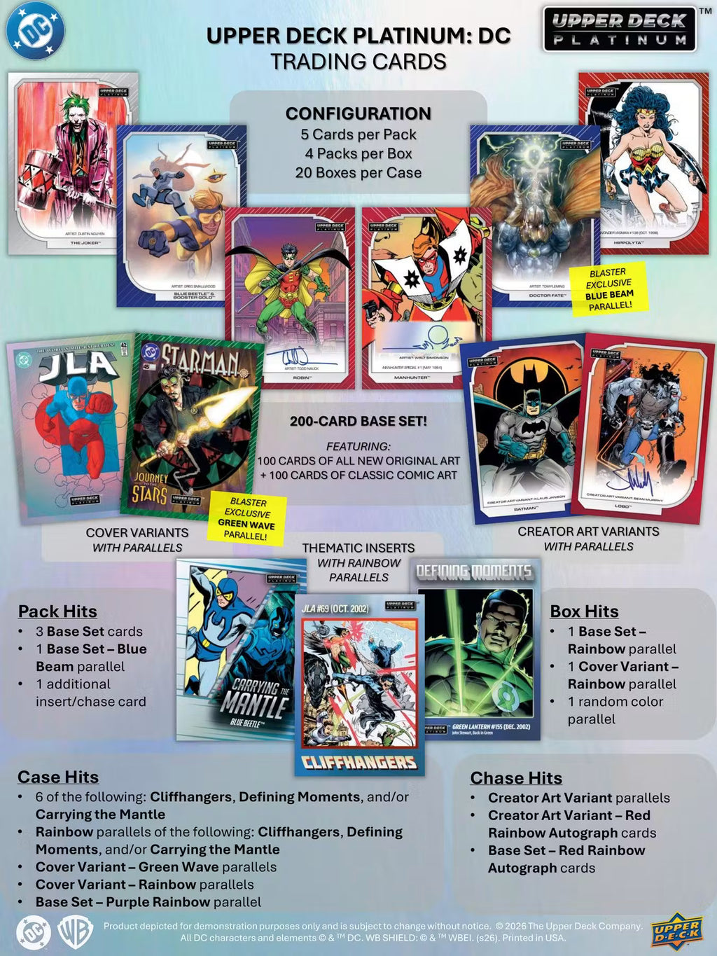 2026 Upper Deck DC Platinum Blaster Trading Cards LV