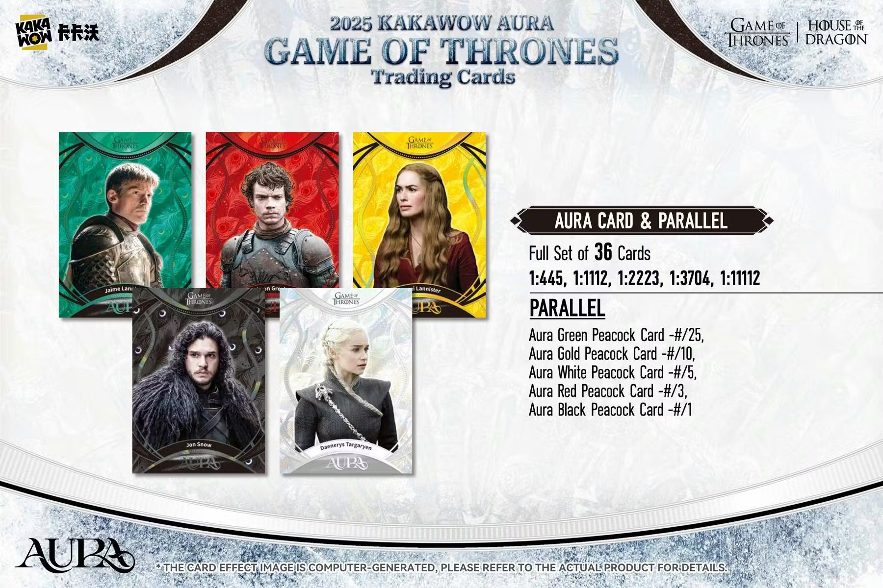 2025 Kakawow Aura Game of Thrones Trading Cards
