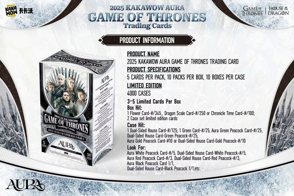 2025 Kakawow Aura Game of Thrones Trading Cards