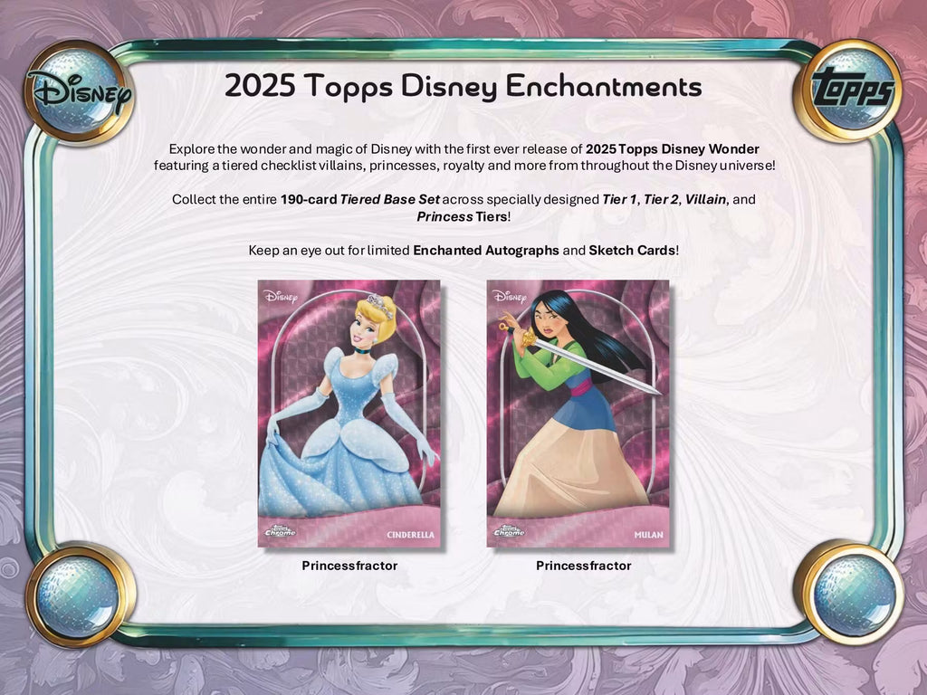 2025 Topps Chrome Disney Wonder Blaster Trading Cards