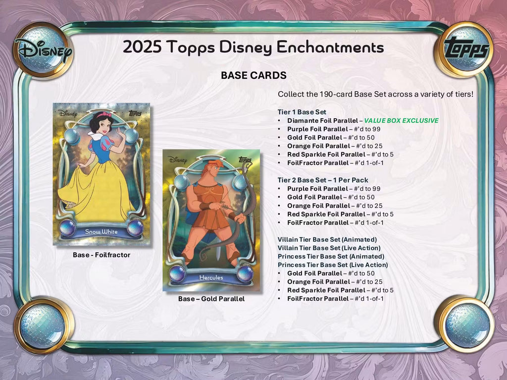 2025 Topps Chrome Disney Wonder Blaster Trading Cards