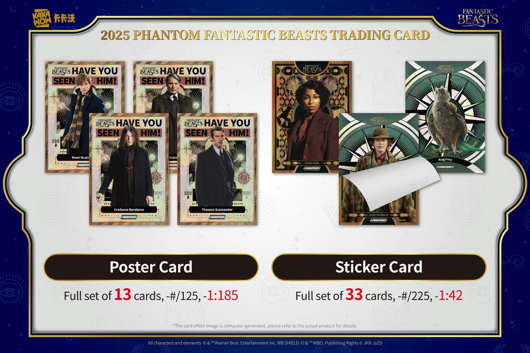 2025 Kakawow Phantom Fantastic Beasts Hobby Trading Cards