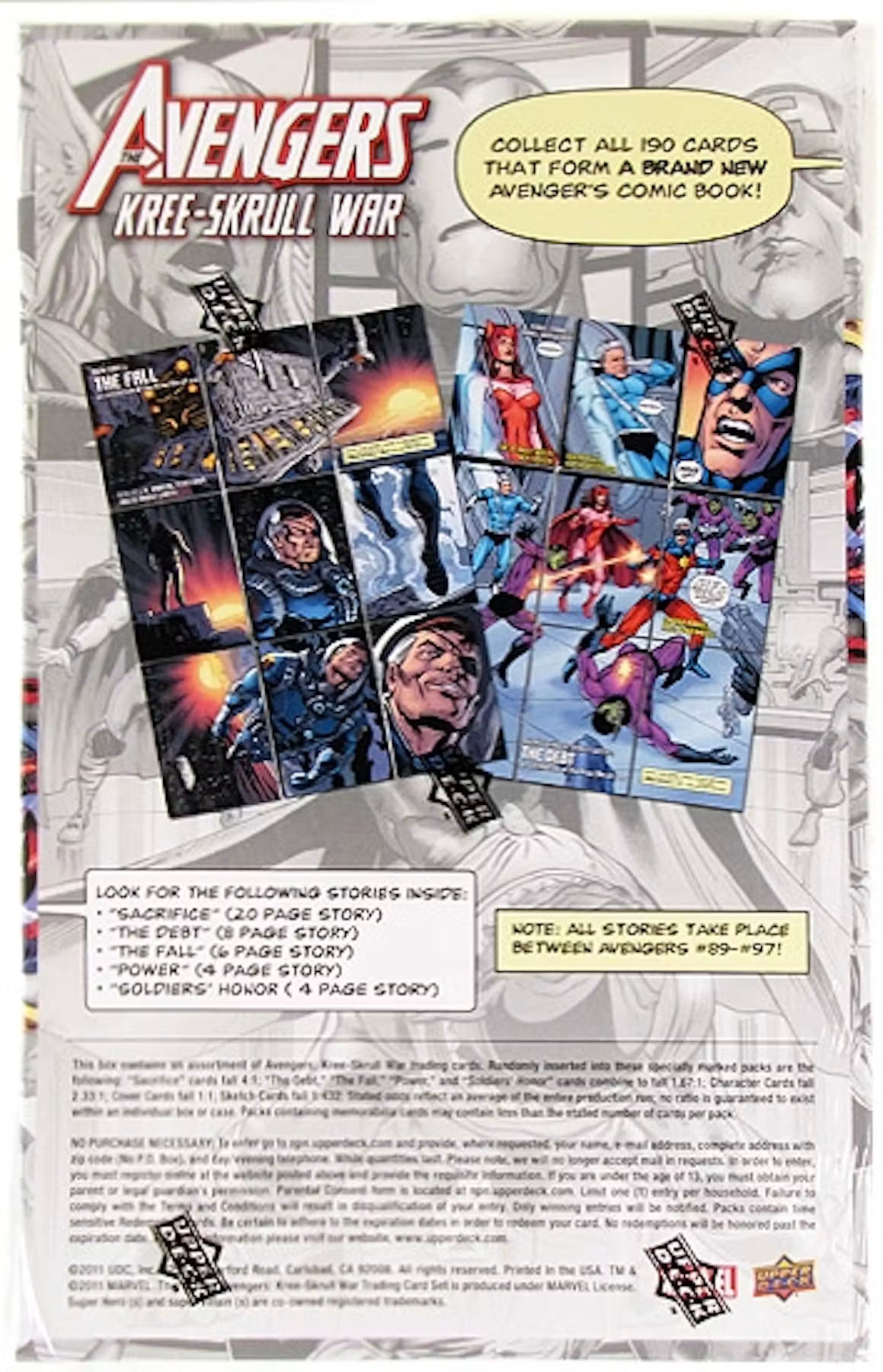 2011 Upper Deck Marvel Avengers Kree-Skrull War Trading Cards Hobby Trading Cards LV