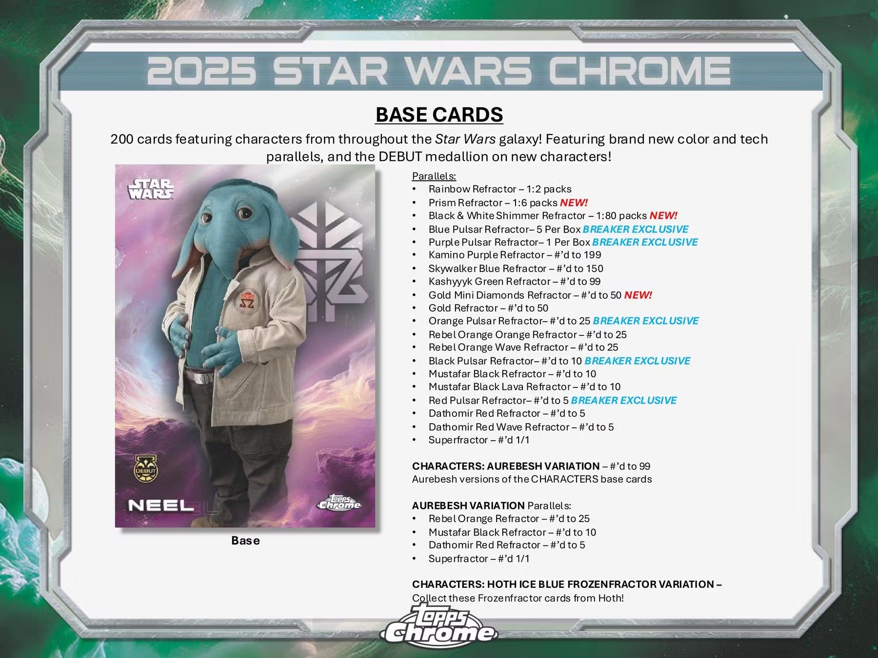 2025 Topps Chrome Star Wars Hobby Trading Cards